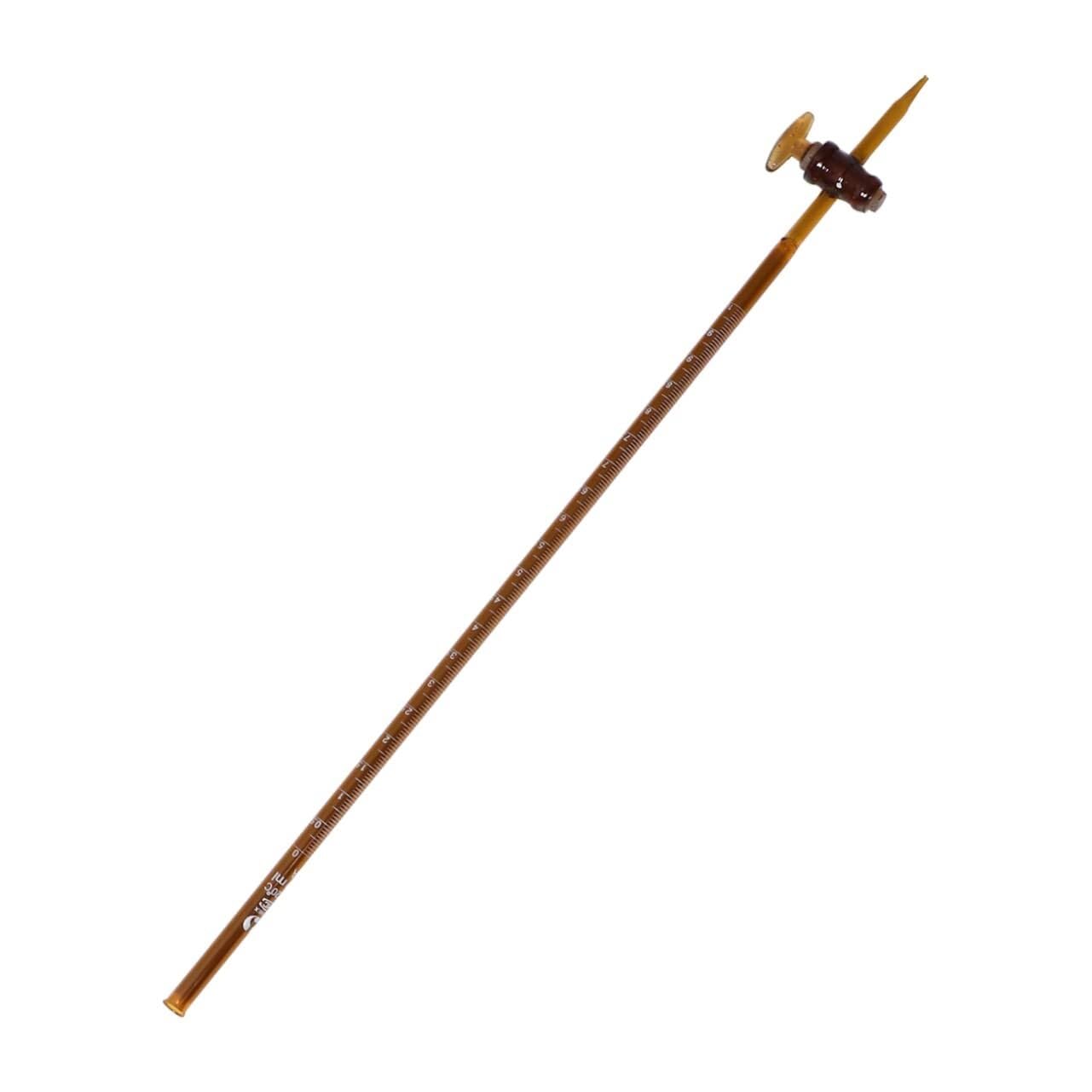 Burette in vetro, Buretta for acido in vetro borosilicato 2 pezzi multicolore capacità multiple for laboratorio scolastico(Brown,50ml)