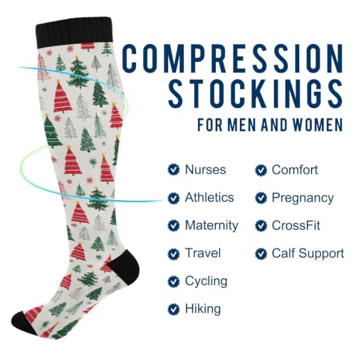 Image of Wusikd Halloween Black Cat Compression Socks for Women and Men Circulation Pumpkin Long Socks for Athletic Running 1