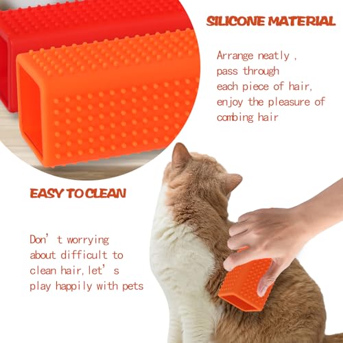 Image of 2pcs Pet Dog Cat Hair Remover, Pet Hair Removal Tool, Car Carpet Cleaner, Rubber Brush Roller, Dog Remover for car,Interior, Furniture, Sofa