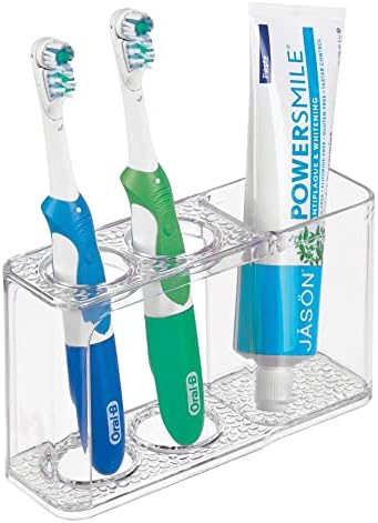Amazon.com: Modern Plastic Bathroom Toothbrush and Toothpaste Stand ...