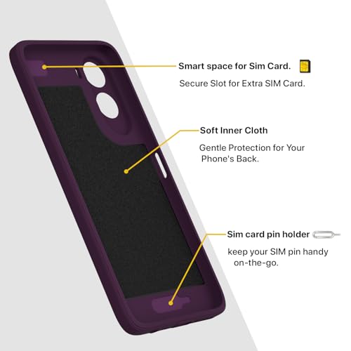 Image of Pikkme Back Cover for Mi Redmi A7 Pro /Poco C85x 5G Soft Matte Silicone Mag-Safe Design (Mag-Safe Not Support) Camera Protection | Slim Fit Bumper Cover (Purple)