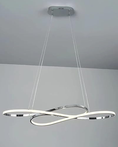 Miniatura 7 de Candelabro LED moderno para comedor con control remoto, 64 W, 39.4 pulgadas, 5600 lúmenes, regulable, decoración para cocina, isla, sala de estar,