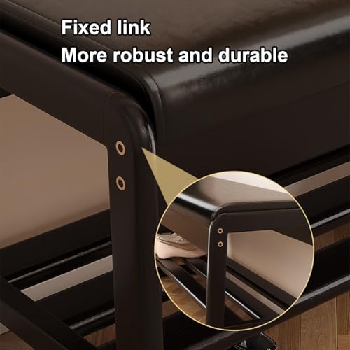 Meuble à chaussures pour entrée étroite : l'astuce rangement avec banc rembourré doux