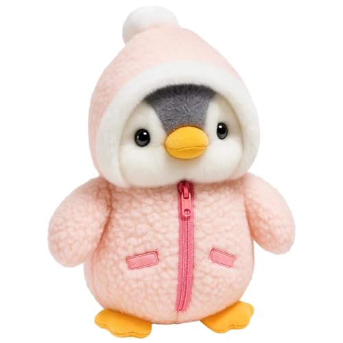Qnvyw Pinguin Kuscheltier, Süßer Plüschpinguin 25 cm, Weiches Stofftier Zum Kuscheln Und Schlafen, Kinder Und Erwachsene, Rosa