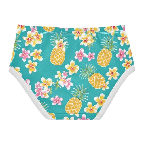 Wusikd Pineapples Plumeria Girls' Underwear Cotton Girls Briefs Soft Toddler Underwear 2T2