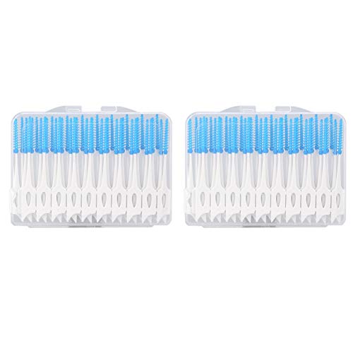 Cepillos Interdental 80 Piezas desechables Profesional Dental cepillos de plástico Interdental Cleaners Limpieza de, La herramienta de la salud oral