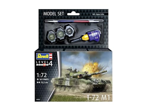 Revell 63357 Model Set T-72 M1 1:72 Scale Unbuilt/Unpainted Plastic Model Kit with Accessories, Multicoloured, 1:72 Maßstab - Image 2