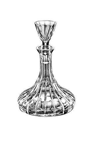 Majestic Gifts Handmade Cut Crystal Mouthwash Decanter with Hollow Stopper