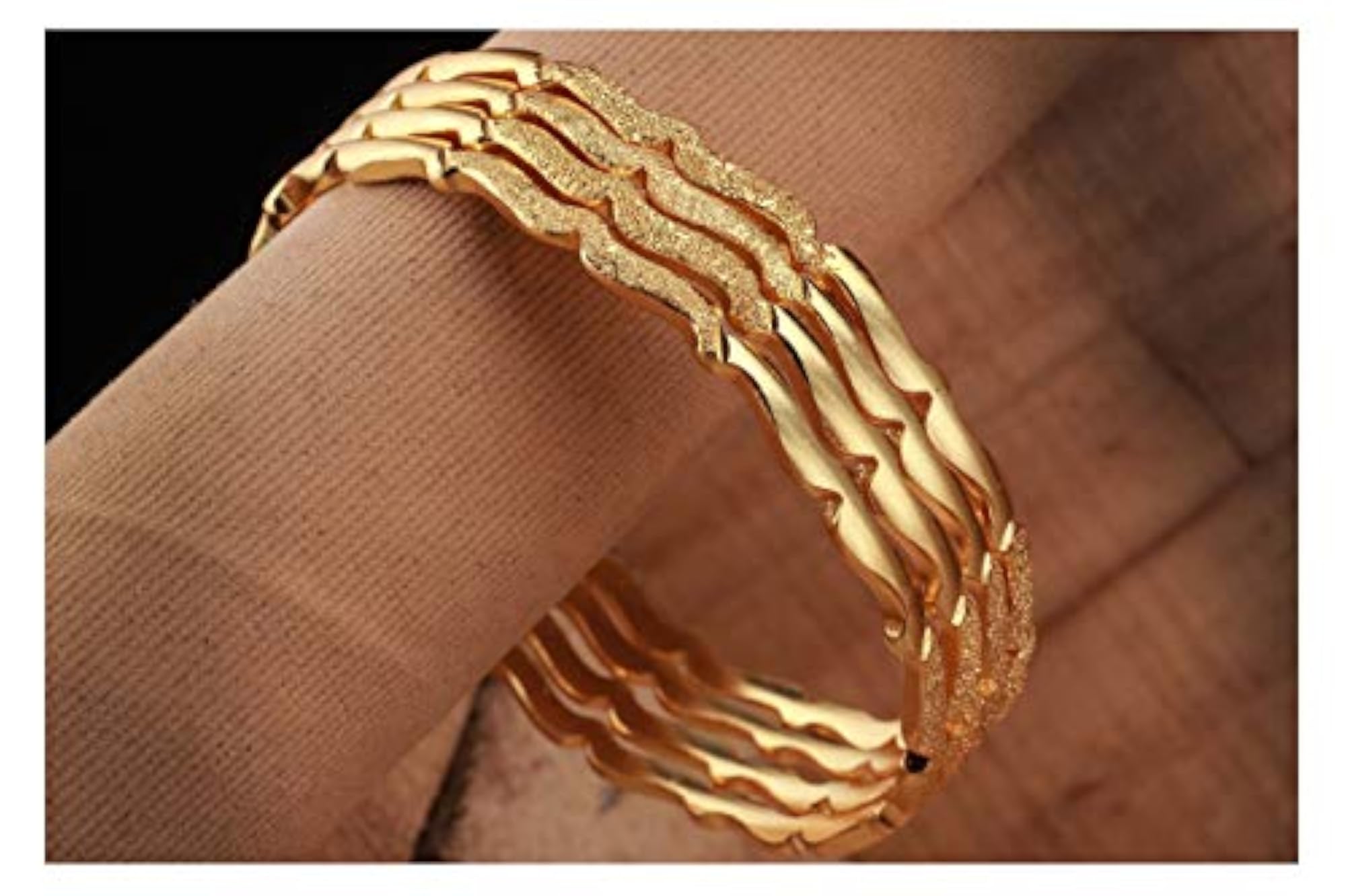 Ethnic One Gram Plated Bangle Set for Girls