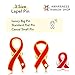 AWARENESS RIBBON Lapel Pin HIV AIDS blood cancer etc Red Small