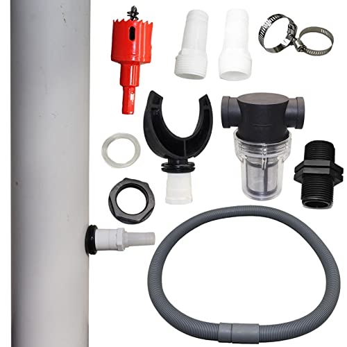 Conector de barril de lluvia, desviador de agua de lluvia, kits de enlace de barril de lluvia, kit de desviador de agua para bricolaje, kit de piezas de de cosecha de agua, colector de lluvia