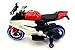 Moderno Kids Street Racer 12V Battery Power Motorized Electric Children Ride-On Motorcycle Bike + EVA Rubber Tires + Leather Seat + MP3 USB Music Player + LED Lights + Training Wheels