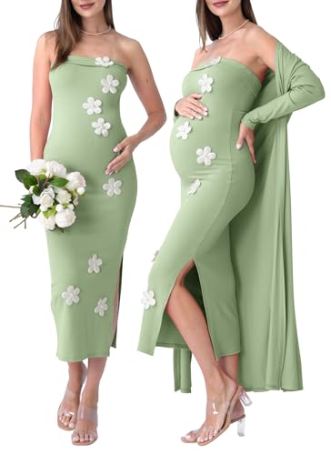 Rnxrbb Floral Maternity Cardigan Set