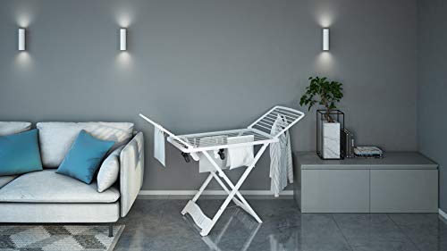 Colombo Stendibiancheria Resina Plast 20 20 Metri Stenditura Con Ruote E Snodo Sicurezza Colore Azzurro - 3