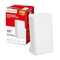 Mercusys TP-Link MB230-4G Router 4G+ Cat6 LTE, Wireless AC1200Mbps Dual-Band, WiFi Router with Sim, LAN/WAN Port, 4G Sim Modem, Without Configuration, External Antenna Ports