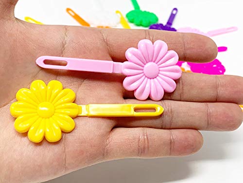 Tara Girls Self Hinge Multi Design Plastic Bow Hair Barrettes Selection Pack Of 3 (BR-112)
