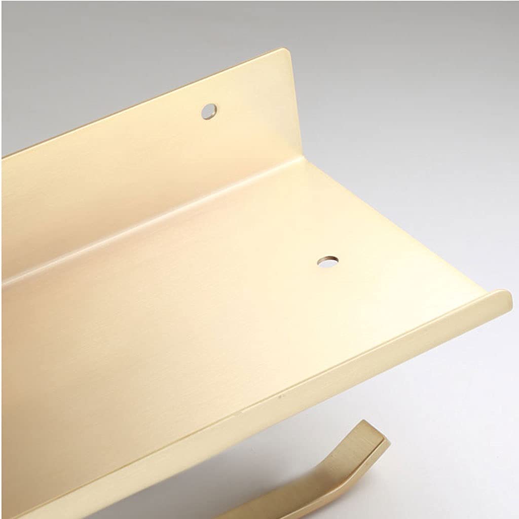 Papel Higiénico Soporte de Papel higiénico con Estante Espacioso, Soporte Rollo Inodoro Tejido montado en la Pared, Colgador baño Portarrollos Bano(A)