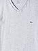 Lacoste Men's Short Sleeve V-Neck Pima Cotton Jersey T-Shirt, Silver Heathered, Medium