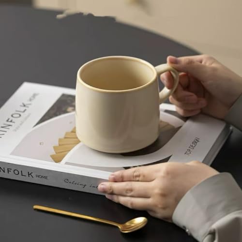 Taza de cerámica estilo japonés 12oz con asa miniatura 4