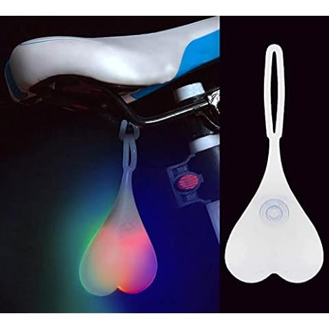 YUERWOVER LED Bike Tail Light Bicycle Rear Light Night Riding Essential Cycling Seat Back Safety Lamp Car Truck Reflector 3 Modes Warning Waterproof Light for Men Women Kids MTB Accessories(Colorful) Cover