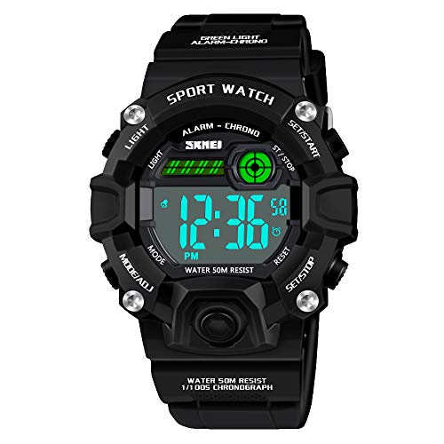 Dreamingbox Uhren für Jungen ab 5-12 Jahre, Wasserdicht Digital Armbanduhr für Kinder 5-10 Jahre Jungen Mädchen Geschenk 5-12 Jahre Jungen Spielzeug Spielzeug für Mädchen ab 5-12 Jahre Schwarz