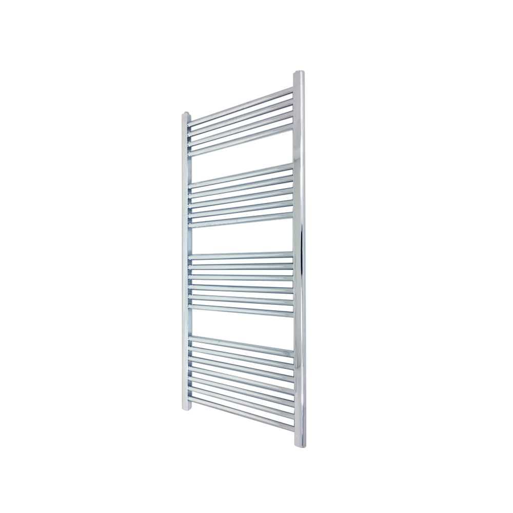 Straight Chrome Heated Towel Ladder Rail Bathroom Radiator 400mm (w) x 1200mm (h) - 1637 BTUs