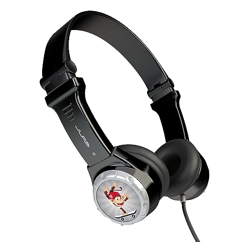JLab JBuddies Folding Kids Wired Headphones, Toddler Headphones, Noise Isolation, Kids Safe, Volume Limiting Headphones, Headphones for Children, Guaranteed for Life, Black