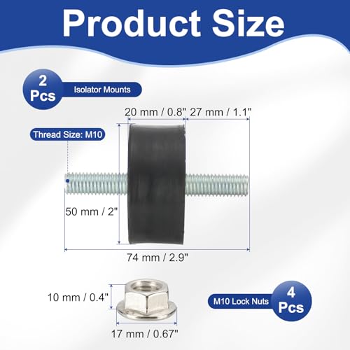Plot en caoutchouc M10 haute performance anti-vibrations