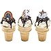 DecoPac Rainbow Unicorn Rings, Cupcake Decorations, Magical Food Safe Cake Toppers, Multi-Coloured – 24 Pack