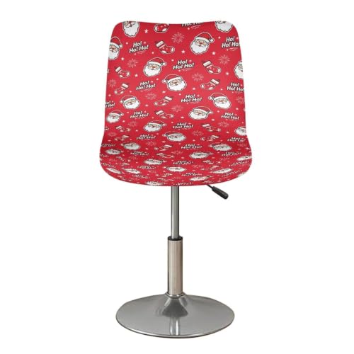 Image of Santa Claus Bar Stool Covers for Dinning Room Chairs Set of 2 Bar Stool Covers Waterproof Slip Resistant Dining Room Seat Cover Universal Size