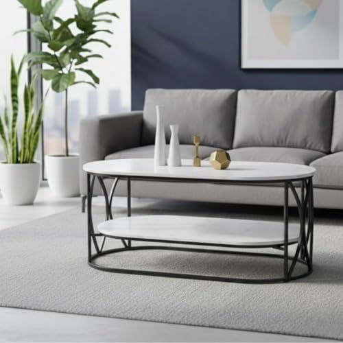 Image of Coffee Table Centre Table (C-BLK-White)