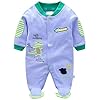 Bébé Pyjama Garçons Combinaison Coton Barboteuse à Manches Longues Grenouillère 6-9 Mois