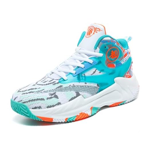 WELRUNG Women's Men's High Top Lightweight Fly-Weaving Running Jogging Sneakers Basketball Shoes for Youth Size 8.5/7 White Purple