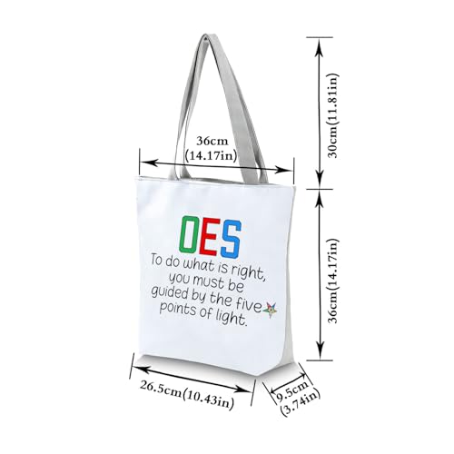 Bolso Tote OES con cierre de cremallera y estampado Five Points of Light con símbolo de estrella, para mujer adultas, uso diario, liviano miniatura 4