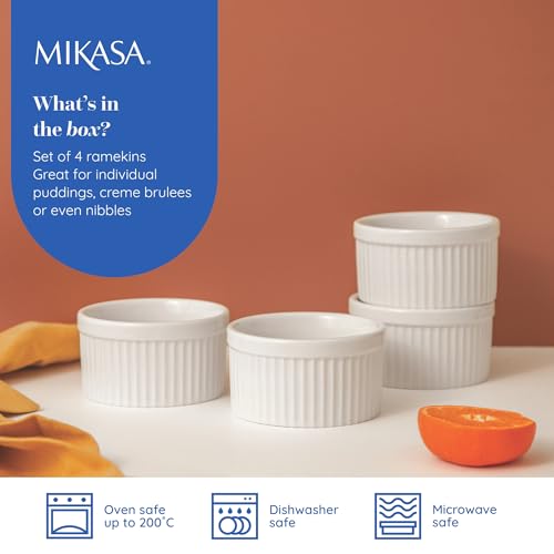 Mikasa Chalk 4pc Porcelain Ramekin Set, 10cm, Gift boxed - Image 5