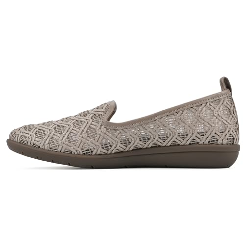Image of CLIFFS BY WHITE MOUNTAIN Women's Twisty Woven Moccasin Style Loafer Flat