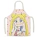 keepmore Tablier Sailor Moon mignon dessin animé bavoir tabliers de cuisine imperméables tablier en coton et lin cuisine cuisine nettoyage tablier