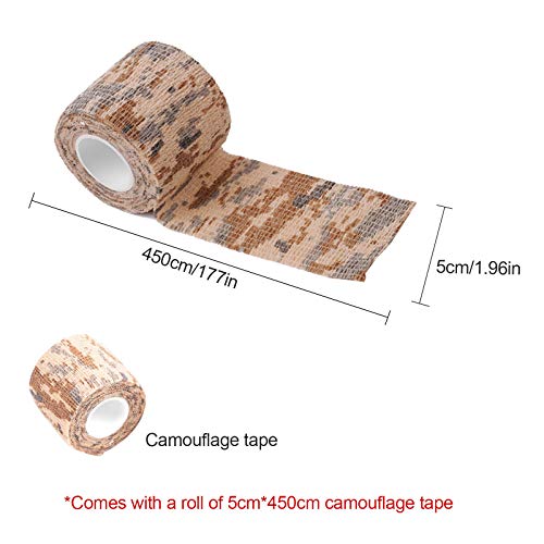 Touguqing 3x4m Armee Tarnnetz Wüste Camouflage Netz mit Camo Wrap Klebeband Lightweight Durable for Militär Jagd Garten… – Bild 5