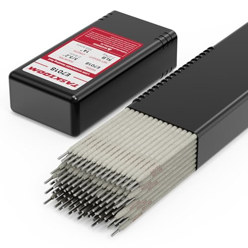 TASKZOOM E7018 Welding Rod 3/32 5LB Low Hydrogen Carbon Steel Stick Electrodes 7018 Welding Rods for Arc Welding All Position Welding Sticks Smooth Arc Low Spatter Steel Stick