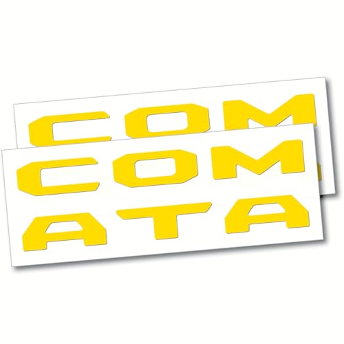 Image of (2 Sets) Prime Series UV Weatherproof Vinyl Decals Precut Letter Inserts Compatible Fits Tacoma Tailgate 2024-2026 (Gloss Yellow)