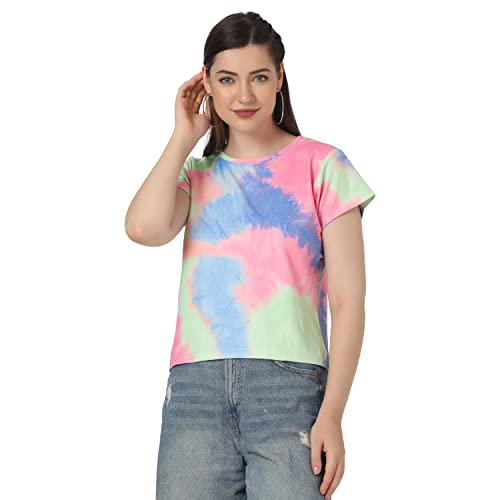 Image of Leriya Fashion Women's Casual Top Shirts Print T-Shirts Basic Summer Women Tops