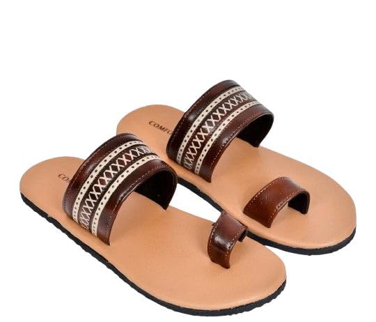 Men’s Stylish Toe Ring Slippers | Anti-Skid Waterproof Flip Flops | Strong Strap Comfortable Chappal | Lightweight Durable Daily Wear Sandals for Indoor Outdoor Use (NewSole)-picture-39