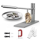 Stainless Steel Oyster Shucker Tool,Portable Oyster Shucking Knife,Easy to Use Oyster Knife,Oyster Opener Machine for Home Use,Including Two Oyster Shucking Knife,a pair of Glove and one G-Clamp.