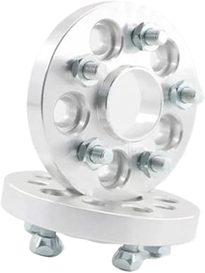 Hub Wheel Spacers 2pcs Wheel Spacers Adapters Aluminum PCD 5x108 To 5x114.3 CB 63.4 To 64.1 Thickness 20mm Studs 12x1.5 Hub Centric Wheel Spacers Adaptors