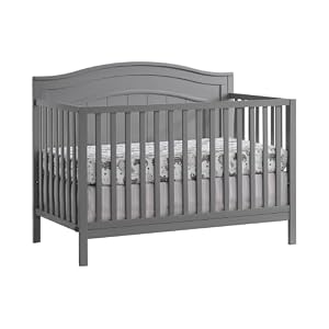 Oxford Baby Nolan 4-in-1 Convertible Crib, Dove Gray, GreenGuard Gold Certified