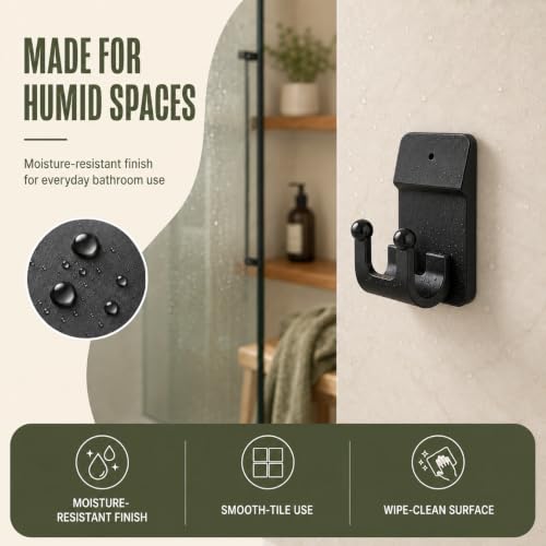 No Drill Curtain Rod Brackets, 8 Pack Self Adhesive Holders for 0.55-0.78in - image 5