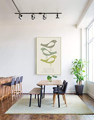 VisualPhilosophy Bob Marley Three Little Birds Poster - Scandinavian Style Three Little Birds Print - Bob Marley Lyrics Poster - Canvas - Bob Marley Gifts for Him and Her - 18x24 Inches