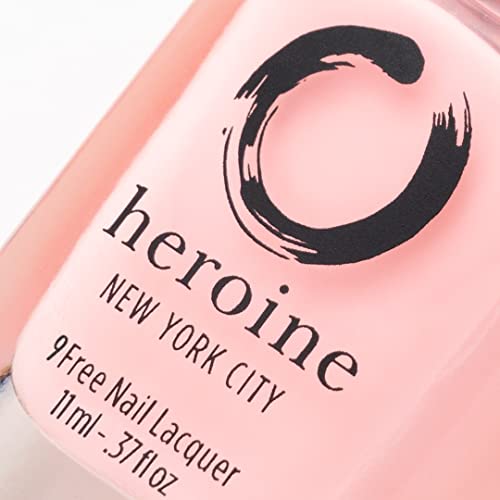 Heroine.nyc Neon Pastel Peach Nail Polish - Cruelty-Free, Vegan And Non-Toxic (9-Free) Formula - .37 Fl. Oz. (11 Ml) - Pastel Peach, 1 Bottle - Peach Please #TOP3