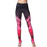 TERODACO Yoga Jogger Pants for Women High Wiasted Long Pink Thin & Cool Rosy Mountains XS