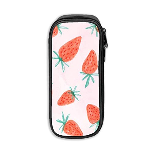 Preisvergleich Produktbild Strawberry Pencil Pen Case Beuteltasche Student Stationery Office Kosmetische Schminktasche Aufbewahrung Schwarz